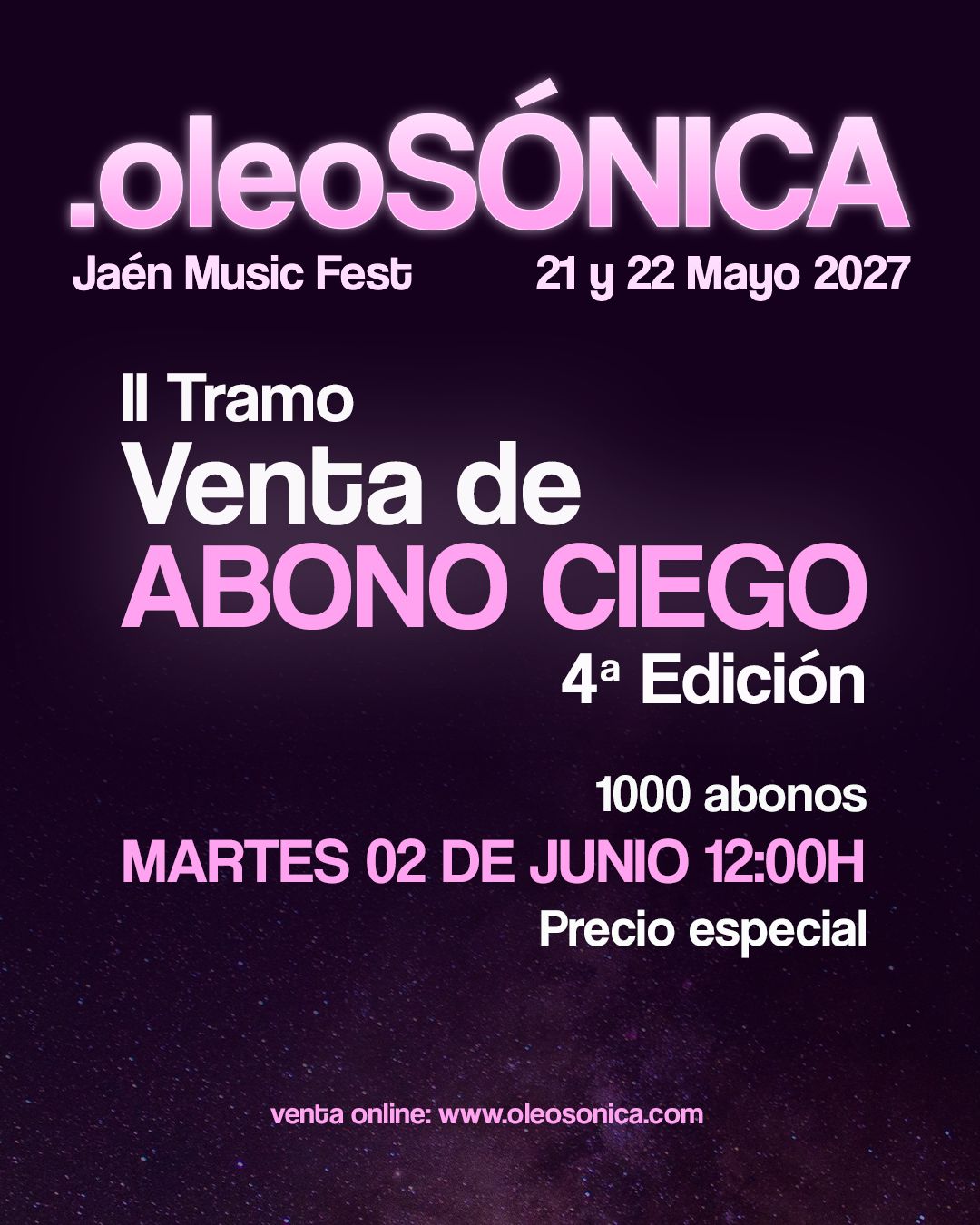Oleosónica Jaén Music Fest 2027